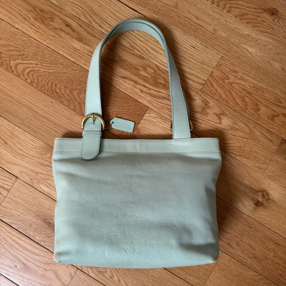 Vintage Coach Lafayette Bag 4140 in Aqua Leather from Costa Rica